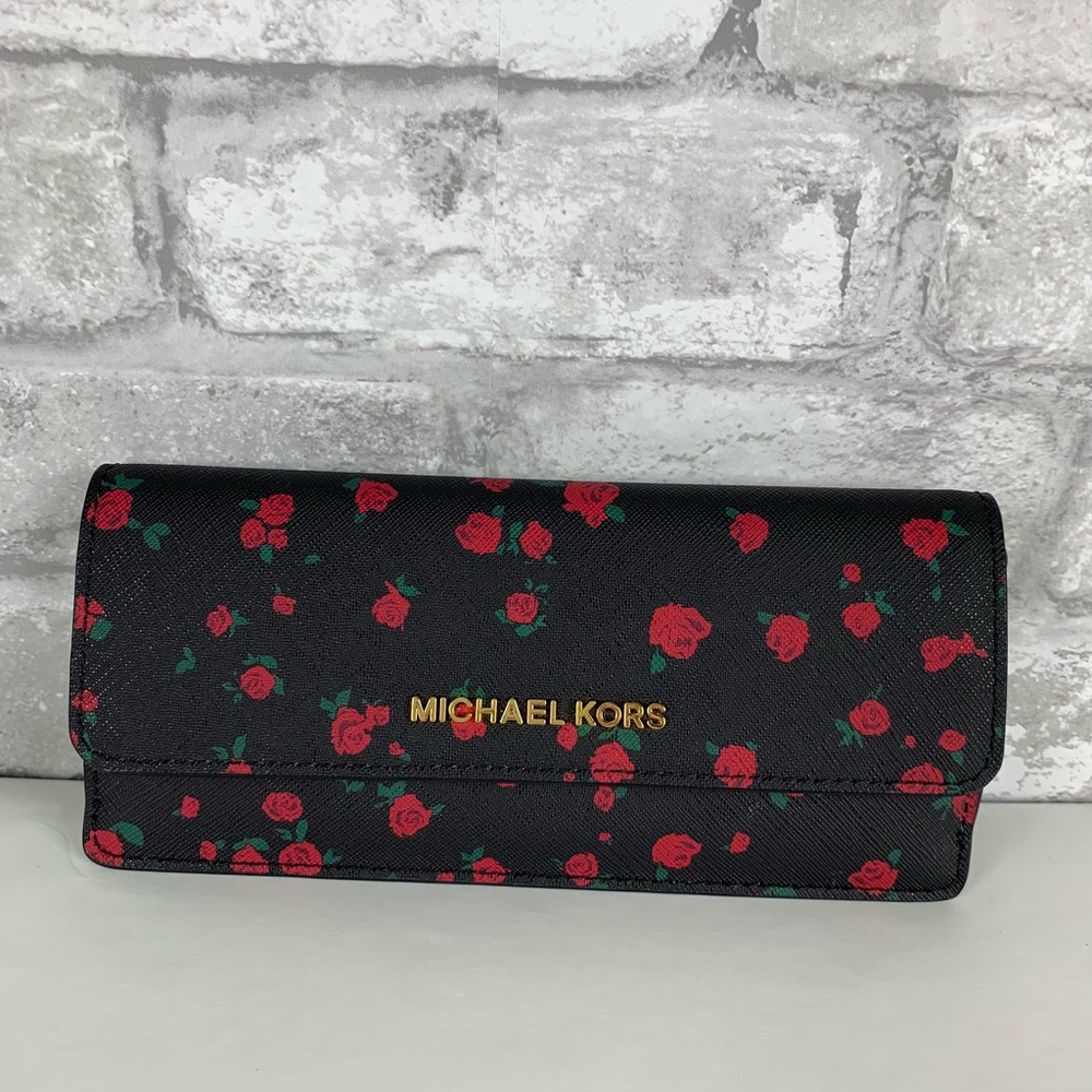 Michael Kors Jet Set Travel Flat Wallet - Picture 1 of 4